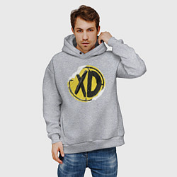 Толстовка оверсайз мужская Xdefiant sticker, цвет: меланж — фото 2