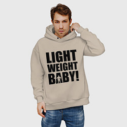 Толстовка оверсайз мужская Light weight baby, цвет: миндальный — фото 2