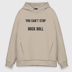 Мужское худи оверсайз You cant stop rock roll