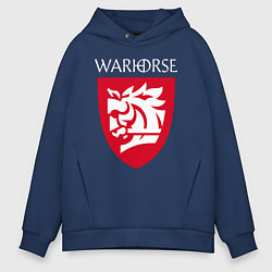 Толстовка оверсайз мужская Warhorse logo, цвет: тёмно-синий