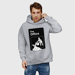 Толстовка оверсайз мужская Суп и офис, цвет: меланж — фото 2