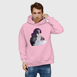 Толстовка оверсайз мужская Повелитель Альбедо, цвет: светло-розовый — фото 2