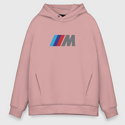 Толстовка оверсайз мужская BMW logo sport, цвет: пыльно-розовый