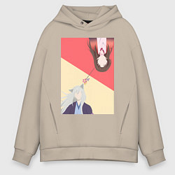 Толстовка оверсайз мужская Очень приятно Томоэ, цвет: миндальный