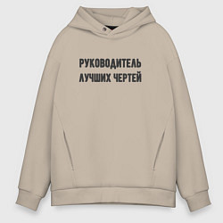 Мужское худи оверсайз Руководитель лучших чертей