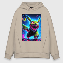 Мужское худи оверсайз Pikachu - nightmare ai art fantasy