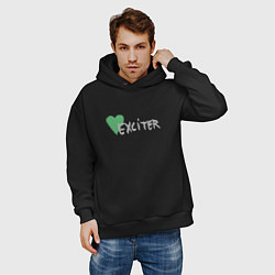 Толстовка оверсайз мужская Depeche Mode - Exciter logos, цвет: черный — фото 2