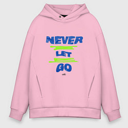 Толстовка оверсайз мужская Never Let Go Jungkook, цвет: светло-розовый