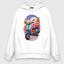 Толстовка оверсайз мужская Свидание на закате, цвет: белый