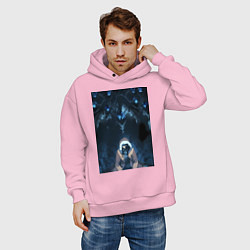 Толстовка оверсайз мужская Поднятие уровня в одиночку Джину Сон тень, цвет: светло-розовый — фото 2