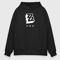 Толстовка оверсайз мужская Zenless Zone Zero logo, цвет: черный