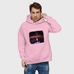 Толстовка оверсайз мужская Depeche Mode - Gahan devotional tour, цвет: светло-розовый — фото 2