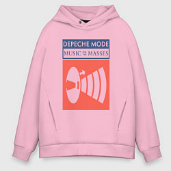 Толстовка оверсайз мужская Depeche Mode - Music for the masses merch, цвет: светло-розовый