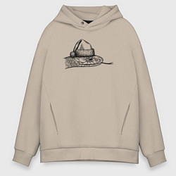 Мужское худи оверсайз Змей новогодний