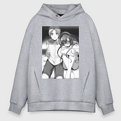 Толстовка оверсайз мужская Реинкарнация безработного Эрис Бореас Грейрат Руде, цвет: меланж