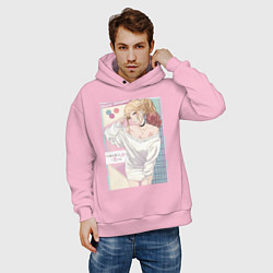 Толстовка оверсайз мужская Марин Китагава косплей, цвет: светло-розовый — фото 2
