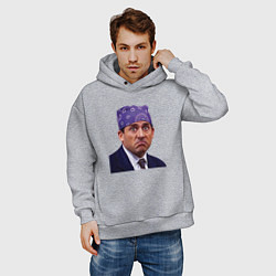 Толстовка оверсайз мужская Prison mike Michael Scott офис, цвет: меланж — фото 2