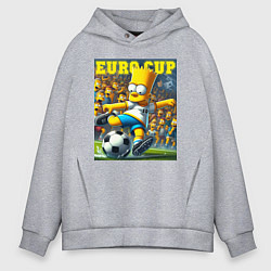 Мужское худи оверсайз Euro cup - Bart Simpson