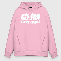 Толстовка оверсайз мужская Goro cuddly carnage logotype, цвет: светло-розовый