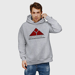 Толстовка оверсайз мужская Skynet - cyberdyne, цвет: меланж — фото 2