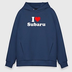 Мужское худи оверсайз I love Subaru sport