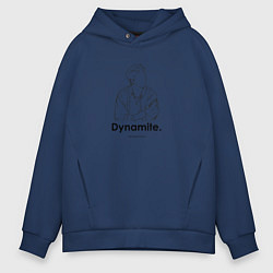 Толстовка оверсайз мужская BTS Dynamite RM, цвет: тёмно-синий