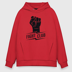 Толстовка оверсайз мужская Fight club warrior, цвет: красный