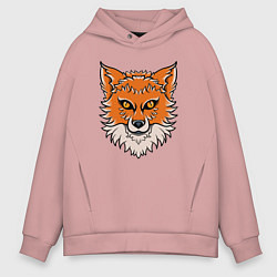 Толстовка оверсайз мужская Милая лисица, цвет: пыльно-розовый