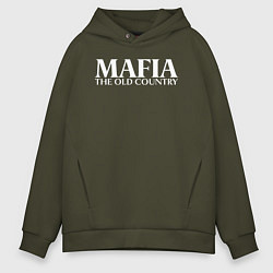 Толстовка оверсайз мужская Mafia the old country logo, цвет: хаки