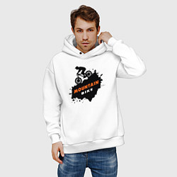 Толстовка оверсайз мужская Горный велик, цвет: белый — фото 2