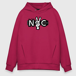 Мужское худи оверсайз New York peace