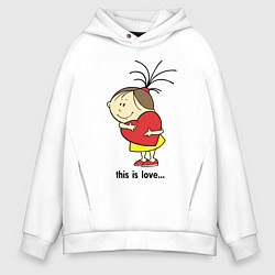 Мужское худи оверсайз This is love