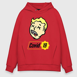 Мужское худи оверсайз Vault boy - covid 19