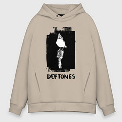 Толстовка оверсайз мужская Deftones - bird, цвет: миндальный