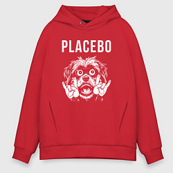 Толстовка оверсайз мужская Placebo rock dog, цвет: красный