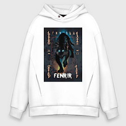 Мужское худи оверсайз Fenrir black vinyl