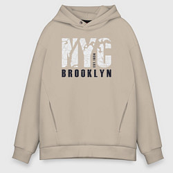 Мужское худи оверсайз NYC - Brooklyn