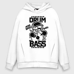 Мужское худи оверсайз Drum n Bass: More Bass