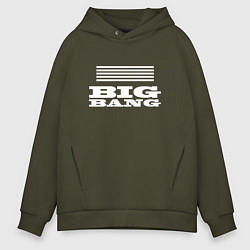 Толстовка оверсайз мужская Big bang лого, цвет: хаки