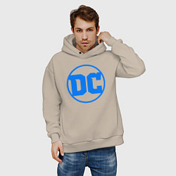 Толстовка оверсайз мужская DC comics logo, цвет: миндальный — фото 2