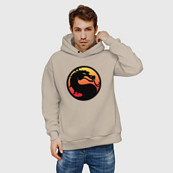 Толстовка оверсайз мужская Mortal Kombat, цвет: миндальный — фото 2