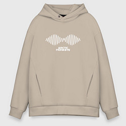 Толстовка оверсайз мужская Arctic Monkeys logo, цвет: миндальный