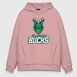 Мужское худи оверсайз Milwaukee Bucks NBA