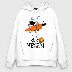 Мужское худи оверсайз True vegan (истинный веган)