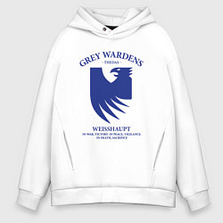 Толстовка оверсайз мужская Grey Wardens - Dragon Age, цвет: белый
