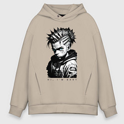 Толстовка оверсайз мужская Чувак Барт Симпсон, цвет: миндальный