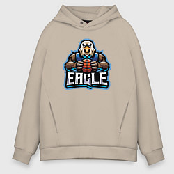 Толстовка оверсайз мужская Eagle basketball, цвет: миндальный