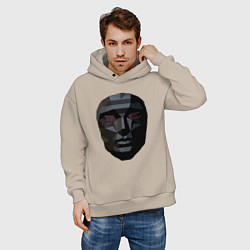 Толстовка оверсайз мужская Маска босса, цвет: миндальный — фото 2