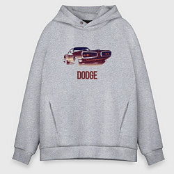 Толстовка оверсайз мужская Dodge coronet, цвет: меланж