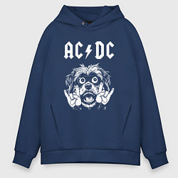 Мужское худи оверсайз AC DC rock dog